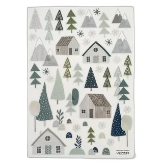 LILIPINSO Wandsticker Set 'Winterwald' A3 - Skandinavische Wandaufkleber von Cathy Nordstrom