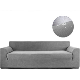 Sofahusse Sofabezug High Stretch Moderne Sofaüberwurf(3 Sitzer, Hellgrau), FELIXLEO grau