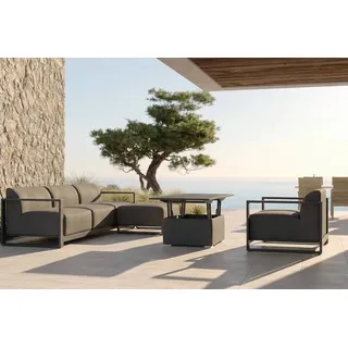 OUTFLEXX Gartenlounge, 5 Personen, höhenverstellbarer Tisch, Alu/Polyester