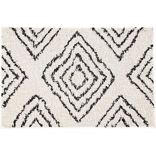 Badematte KLEINE WOLKE "Boho" Badematten Gr. rechteckig (70 cm x 120 cm), 1 St., Baumwolle, beige (natur) Gemusterte Badematten Badteppich, modernes Rauten Muster, reine Baumwolle, waschbar