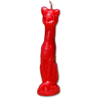 Hoodoo Cat Candle Red | Katzen Wunsch Kerze mit Anleitung | Glück in der Liebe. Voodoo Love Drawing - Conjure Candle