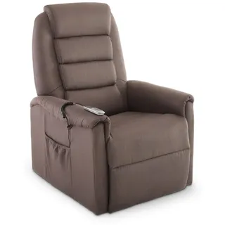 Raburg TV-Sessel XL-Fernsehsessel, Aufstehhilfe & Liegefunktion, 150 kg, Myron, elektrisch mit Fernbedienung, 2× Motoren braun|grau