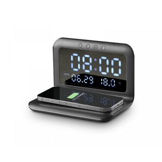 Cellularline Smart Clock - Digitaler Wecker mit Kabelloses Laden
