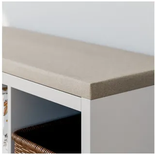 Clutter Cover Sitzkissen für Kallax Regal, Beige, Sitzauflage 4cm Dick, für 2er, 3er oder 4er Kallax, Polster mit abnehmbarem Bezug 111 x 39cm