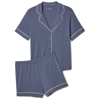 Tchibo - Shorty-Pyjama-Set - Damen - Gr. M - weiß