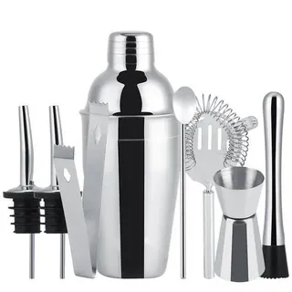 Cocktailset Edelstahl Silber 8-teilig