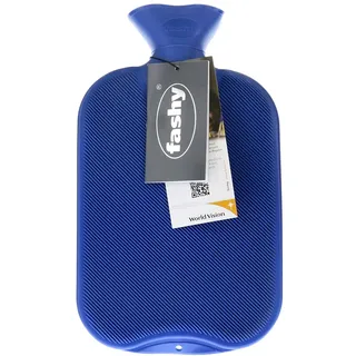 Fashy Wärmflasche Halblamelle 2,0 l Blau