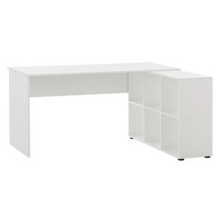 Möbelpartner Schreibtischkombination Serie 500, mit Sideboard, weiß