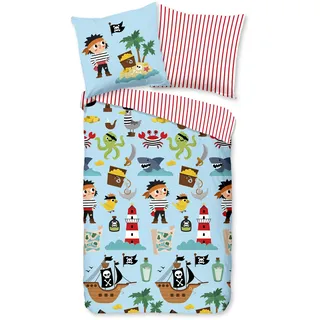Muller Textil Caribbean Piraten Türkis 135 x 200 cm + 2 x 80 x 80 cm
