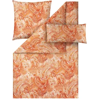 Estella Rhea Paisley Baumwolle Orange 135 x 200 cm + 80 x 80 cm + 40 x 80 cm