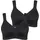 Ulla Popken Übergrößen Plus Size 2-er Pack ohne Bügel vorgeformte Cups schwarz 115D 793032130-115D