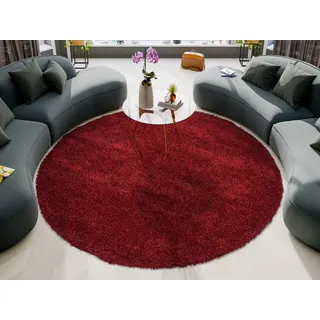 Hochflor-Teppich OCI DIE TEPPICHMARKE "MONTIS", rot (rot, dunkelrot), H:45mm Ø:200cm, Obermaterial: 100% Polypropylen, Teppiche, auch in rund