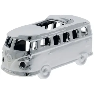 BRISA Teelichthalter Volkswagen T1 Bulli Bus Keramik Silber