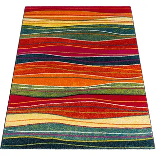 Paco Home Teppich Wohnzimmer Schlafzimmer Jugendzimmer Kurzflor, Modern Vintage Abstrakte Muster, Grösse:80x150 cm,