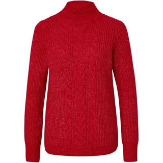 Tchibo - Grobstrickpullover mit Zopfmuster - Damen - Gr. S - rot