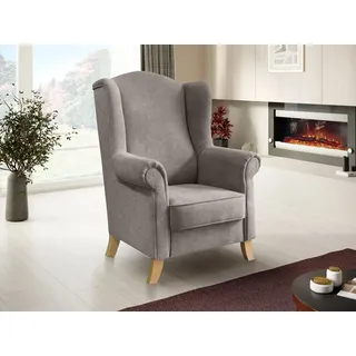 beautysofa Ohrensessel 88 x 118 x 86 cm Beige