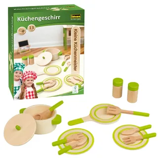 IDENA Kleine Küchenmeister Geschirr Set aus Holz (40238)