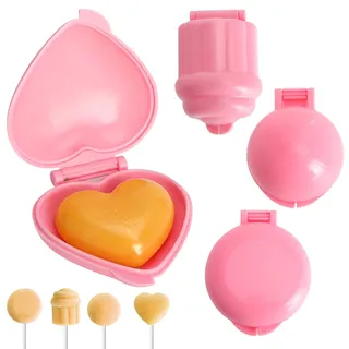 TLDBATICE 4 Stück Cake Pop Formen, Herzförmige, Runde, Scheibenförmige Cake Pop Set, Kitchen Molds DIY-Mini-Kuchen für Backen, Geburtstagsparty, Hochzeitsdesserts