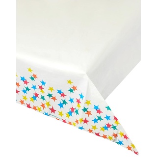 Papier-Tischdecke Rainbow Star (120X180)