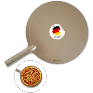 megrill Pizzaschaufel rund Ø25cm aus Edelstahl ohne Stiel – Praktisch zum Einschießen kleiner Pizzen im Holzbackofen