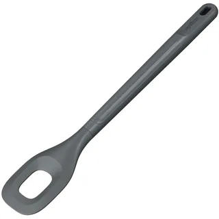 Zyliss Kochlöffel mit Loch, Kunststoff/Silikon, Kratzt Nicht, 30 cm | Rührlöffel zum Backen, nachhaltiges Weizenstroh, Hitzebeständig 200 °C, Aufhängeloch, Küchenutensilien, Spülmaschinenfest