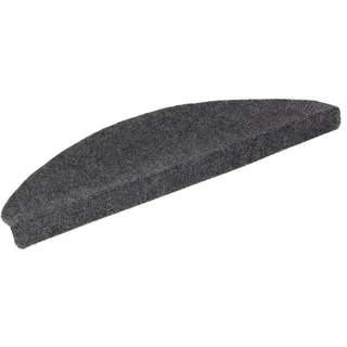 andiamo Stufenmatte Paris – Treppenstufen Matten selbstklebend – 15er Set Stufenmatten für den Innenbereich – 2 mm starker Treppenteppich als Schutz vor Kratzern – 23 x 65 cm in Anthrazit