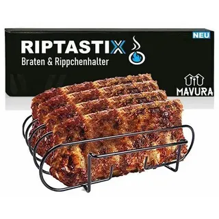 RIPTASTIX Rippchenhalter Bratenhalter Spareribs Steak Kotellet Halter für Grill