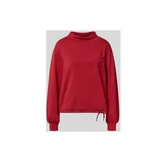 Monari Sweatshirt mit Stehkragen, Rot, 40