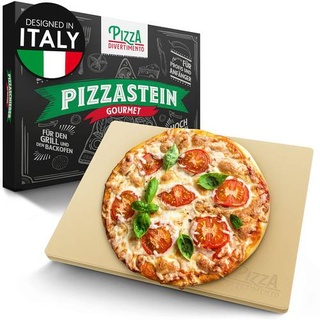 Pizza Divertimento - DAS ORIGINAL - Pizzastein für Backofen & Gasgrill – Vergleich.org ausgezeichnet - Pizza Stein aus Cordierit bis 900 °C – F