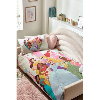 Bett-Set, Disney-Prinzessin Bettwäsche aus reiner Baumwolle, Next, Bezug: Baumwolle rosa