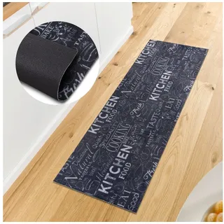 HANSE Home Küchenläufer Wild Kitchen Board, rechteckig, Höhe: 3 mm, Läufer, Rutschfest, Küchenteppich, Küche, Teppich, Pflegeleicht, Flur schwarz
