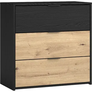 byLIVING Rimini 80 x 80 x 40 cm Schwarz / Artisan Eiche