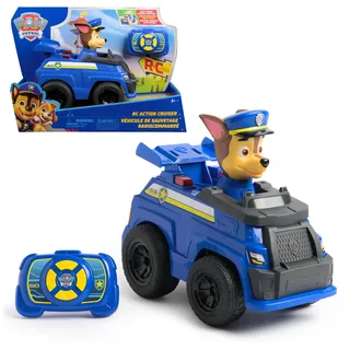 Paw Patrol – Chases ferngesteuertes Polizeiauto mit Lichteffekten, ca. 25 cm, einfache Steuerung mit Fernbedienung, RC-Auto für Kinder ab 3 Jahren