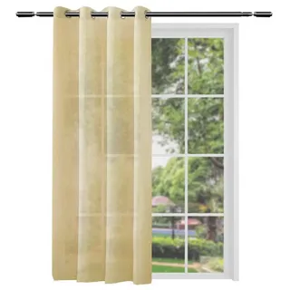 Woltu Gardinen transparent mit Ösen Leinenoptik Vorhang Ösenvorhang Halbtransparent Stores Voile Fensterschal Leinenvorhang für Wohnzimmer Kinderzimmer Schlafzimmer, (1 Stück)
