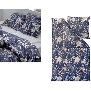 Södahl Garden Bloom Bettwäsche Blau 135 x 200 cm + 80 x 80 cm