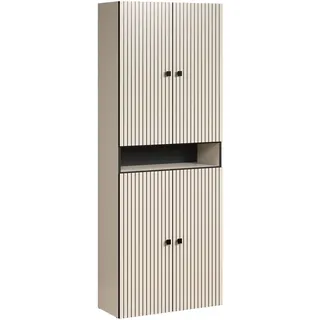 trendteam PureBliss Hochschrank breit 70 x 186 cm Kashmir Hellgrau MDF