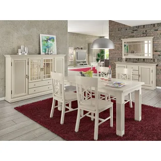 Casamia Esszimmer-Set Esszimmer Set 8-tlg. Duett Sideboard Highboard Esstisch Pinie lipizano