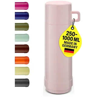 ROTPUNKT Isolierflasche 0,75 L mit integriertem Becher - Hochwertige Isolierkanne Made in Germany I Bis zu 24 h heiß & 36 h kalt (Jesper 60, Flamingo)