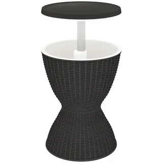 vidaXL Gartentisch 3-in-1 Tisch mit Eiskühler 0 x 0 x 0 cm Schwarz