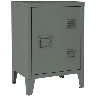 [en.casa] Nachtschrank Inari 40 x 30 x 57 cm Dunkelgrau