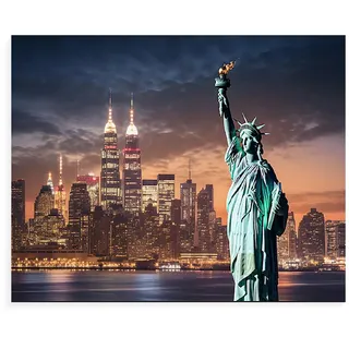 ZHXXFD Malen Nach Zahlen Landschaft New York Ohne Rahmen 40X50Cm Diy Malen Nach Zahlen Erwachsene Groß Leinwand Set,Malen Nach Zahlen Acryl Kinder,A13
