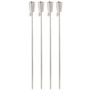 Carlo Milano Ölfackeln: Edelstahl-Gartenfackel Amor, rostfrei, 280 ml,110 cm, 4er-Set (Ölfackeln Edelstahl, Ölfackel Garten, Grill)