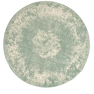 FRAAI | Home & Living Vintage Teppich Rund - Wonder Grün - Ø 100cm | - Machine woven - Medallion - Classic - Living room
