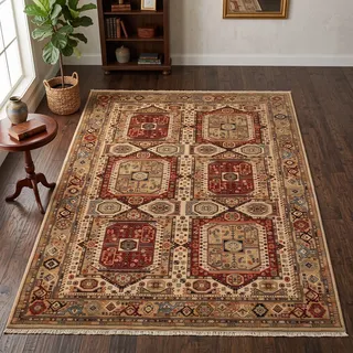 THEKO Saharna 7275 Wollteppich 60 x 90 cm Beige