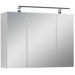 byLIVING Spiegelschrank SPREE (Breite 40, 50, 60, 70 oder 80 cm, in Weiß mit Spiegeltür) mit Beleuchtung, Viel Stauraum weiß 80,0 cm x 60,0 cm x 20,0 cm