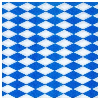 Papstar 100 Servietten, 1-lagig 1/4-Falz 33 cm x 33 cm "Bayrisch Blau"
