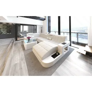 Sofa Dreams Wohnlandschaft Polster Stoffsofa Wave U Form H Strukturstoff Sofa, Couch wahlweise mit Bettfunktion bunt