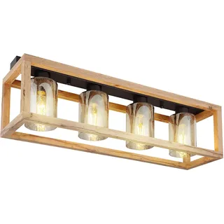 GLOBO Deckenlampe Esstisch 4-flg. eckig braun