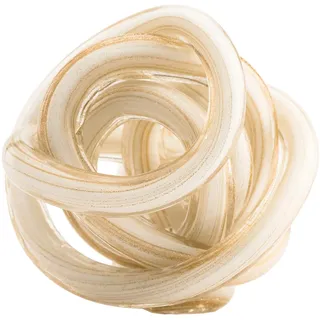 Torre & Tagus Orbit Mini-Glaskugel, 7,6 cm Durchmesser, Gold-Metallic-Weiß