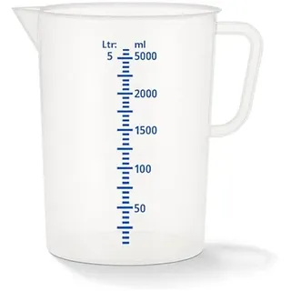 Weedness Grow Messbecher 5000 ml aus Kunststoff - Grow Dünger Dosierung Klein Cocktail Bar Küche Dosierhilfe